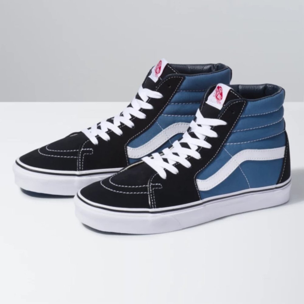 Vans Sk8 Hi Shoes--Navy--Women's 6.5, Men's 5